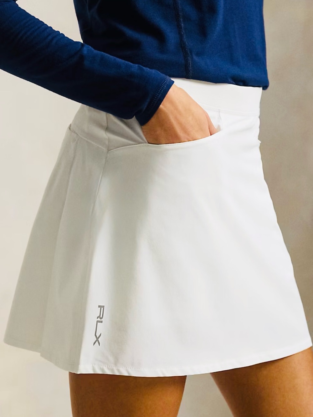 RLX Ralph Lauren White Pleated Performance Tennis Golf Skort L NWT - Picture 1 of 14